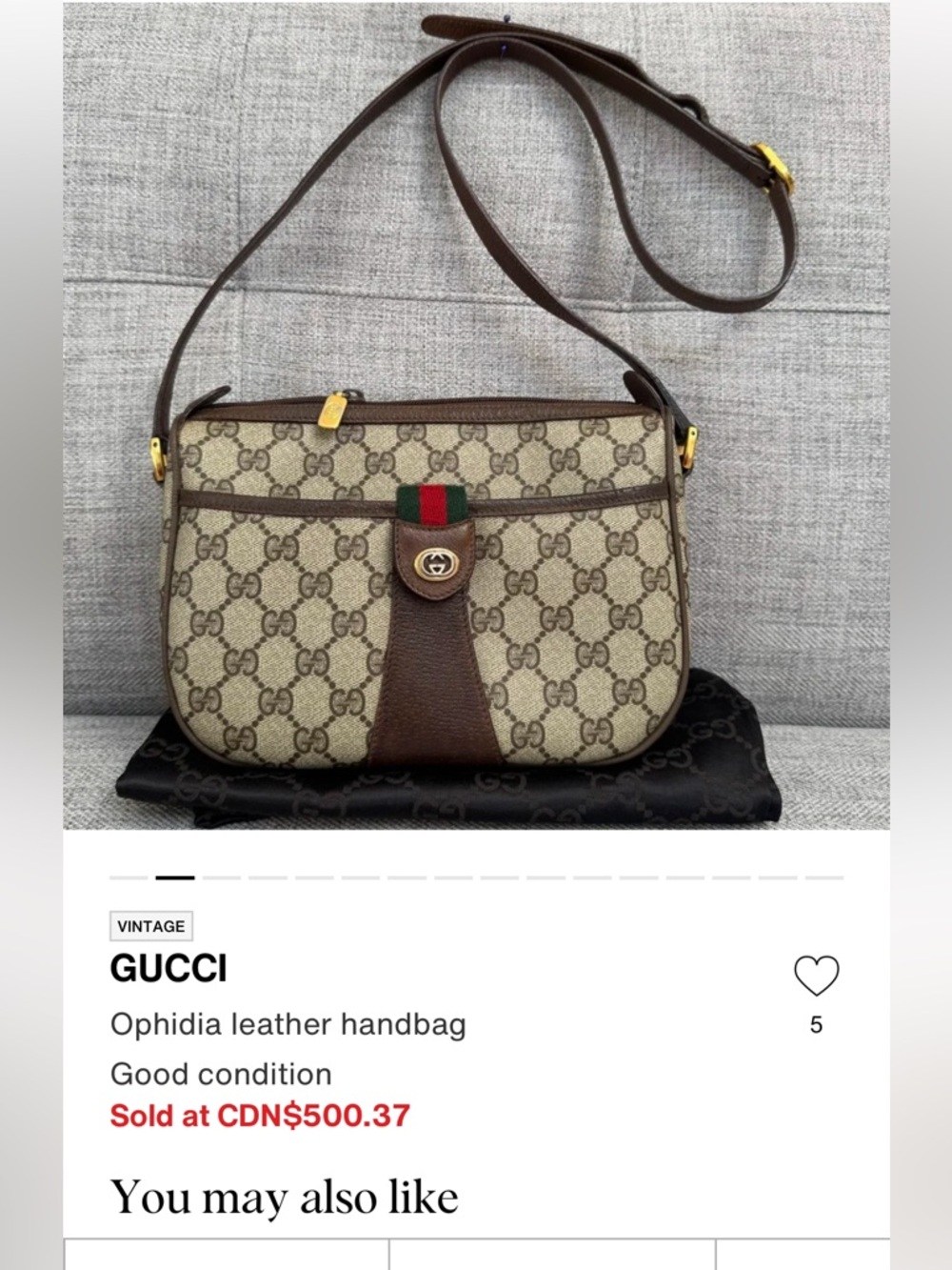 ❌SOLD❌Gucci GG Supreme Web Leather Crossbody Bag | Certificate of Authenticity